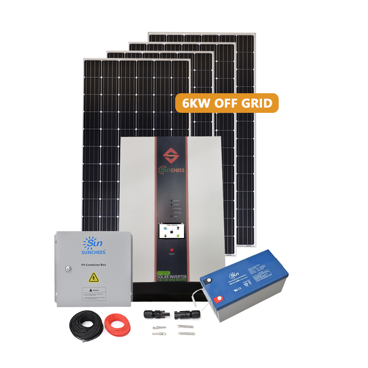6kw solar system with gel battery factory