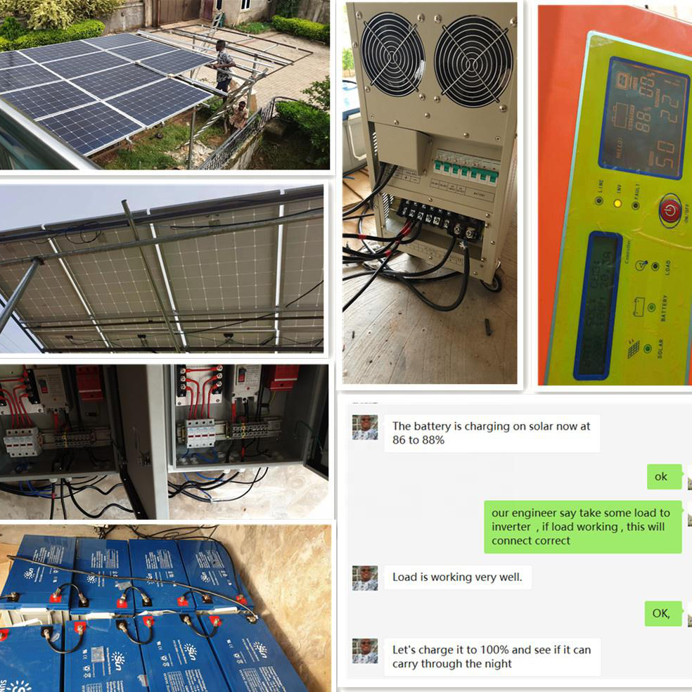 10KW MPPT solar inverter with 120A charger controller sunchees solar inverter manufacturer
