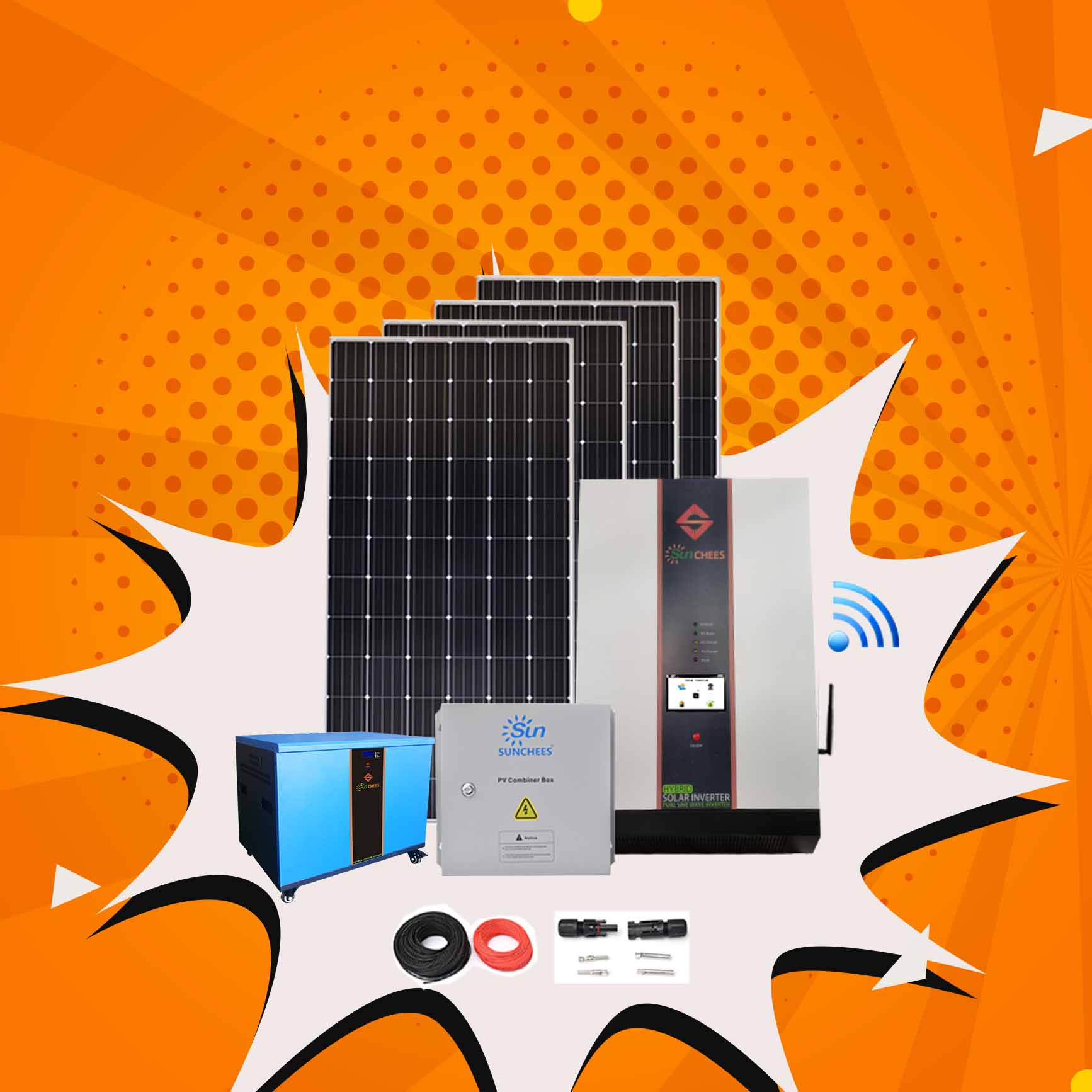 6Kw Solar Panel Kit Complete Off The Grid Solar System