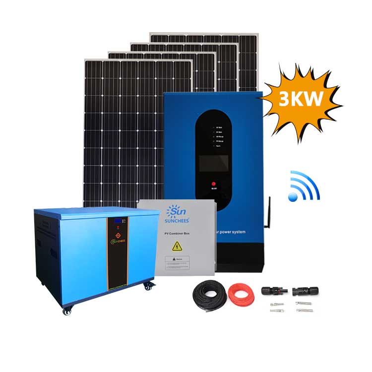 3kw Off Grid Solar Power Kits Solar Panel With Battery For Home