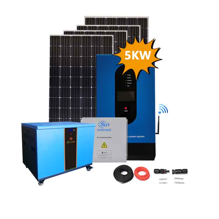 5KW Residential Solar Battery System Solar Power For Homes Price