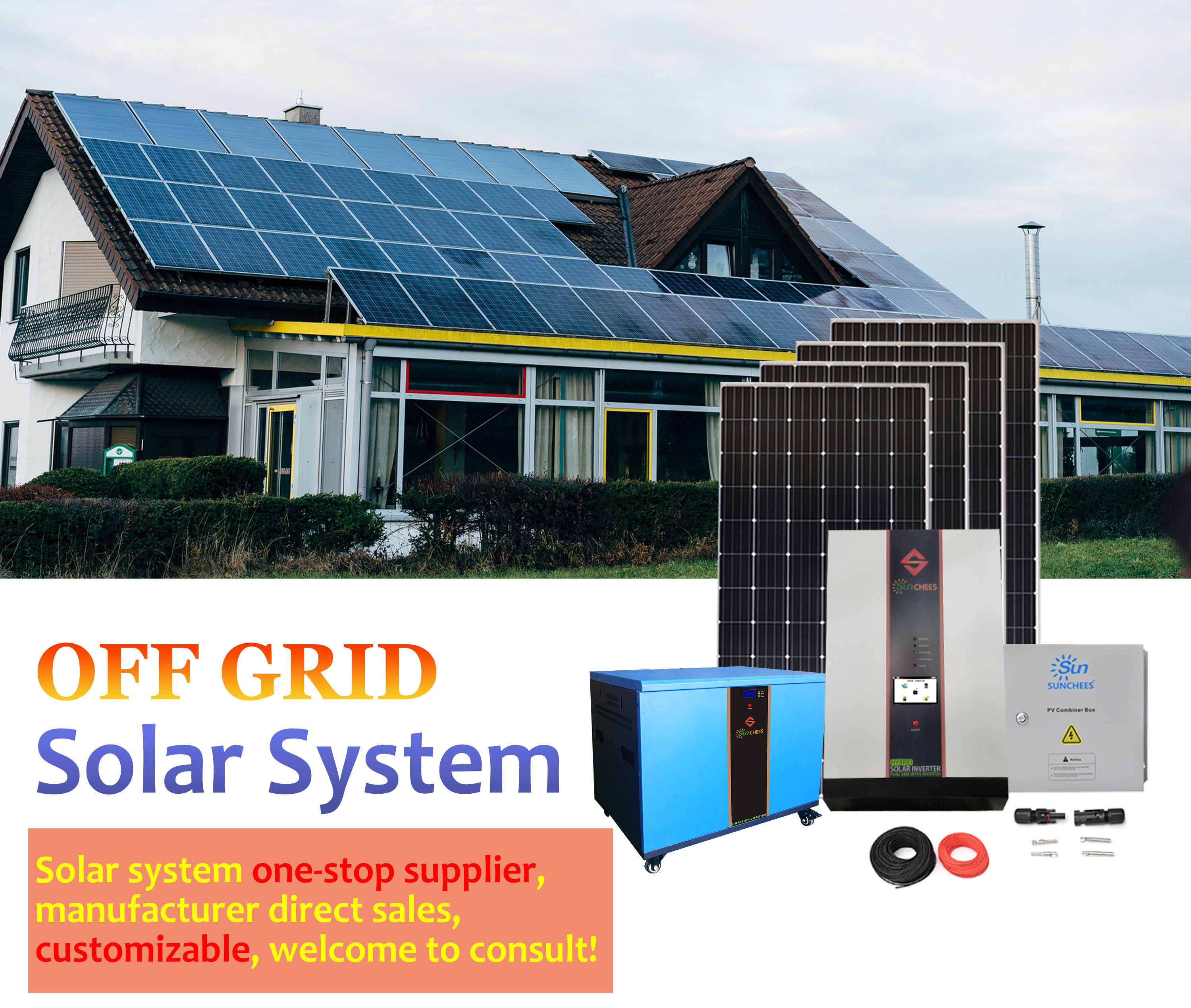 6000w Customized Off Grid Solar Panel Kit