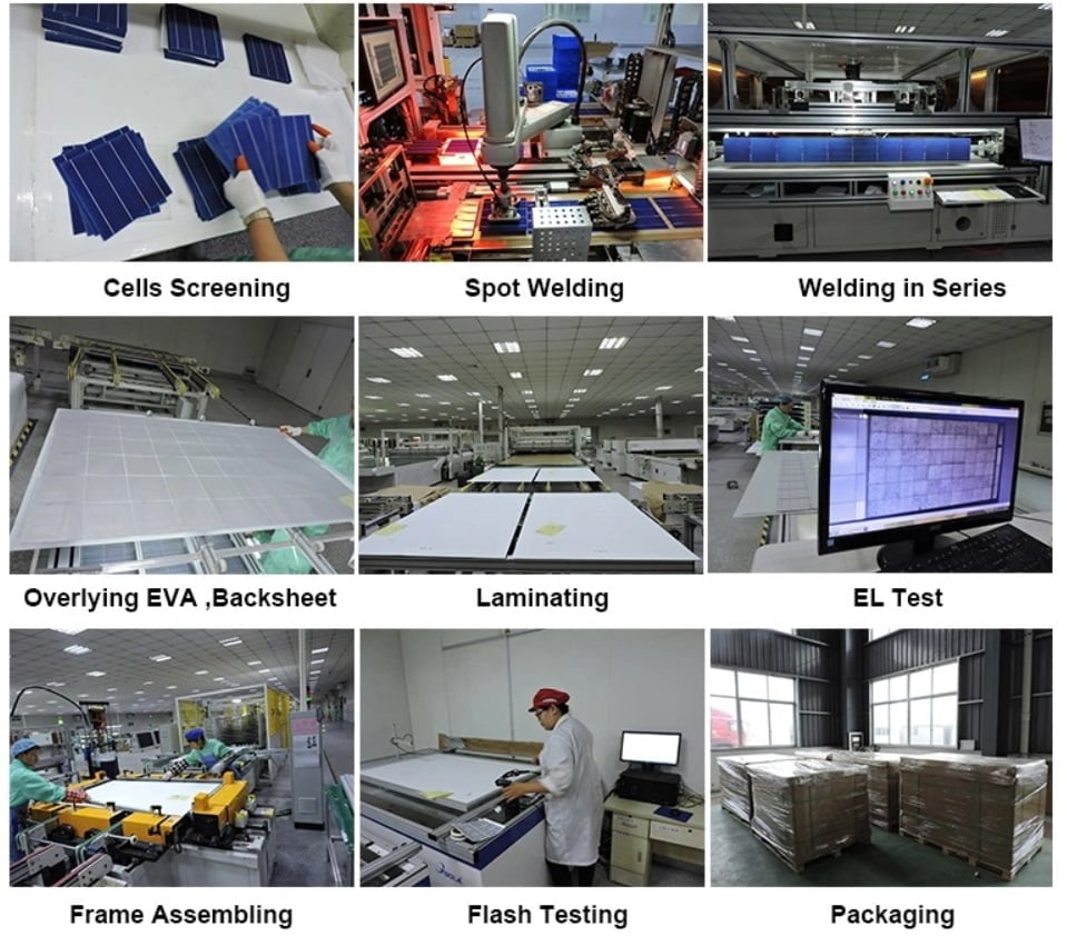 solar panel system production line