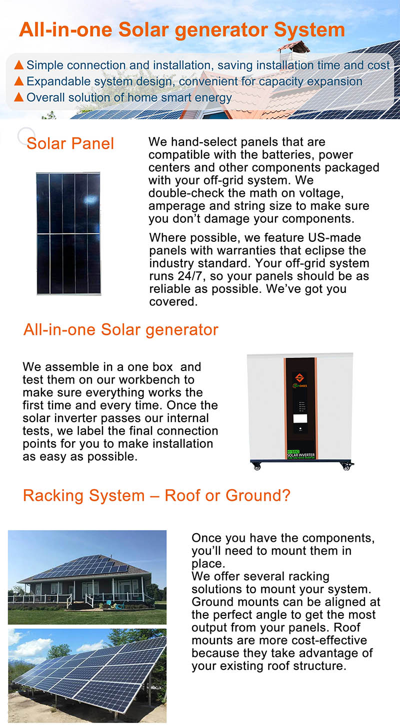Off Grid Solar With Generator system