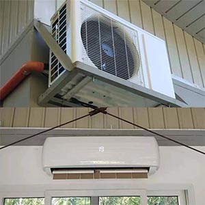 Safety design home use DC inverter air conditioner 24000btu fast heat and cool
