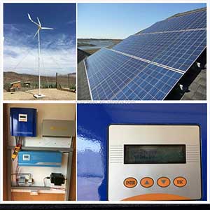 300w Solar Wind Power Generator System Residential Wind Solar Hybrid System