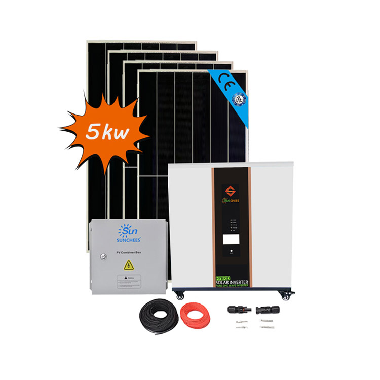 Full Kit Off Grid All In One Power Generator Home Use 5kw Solar Energy Storage System