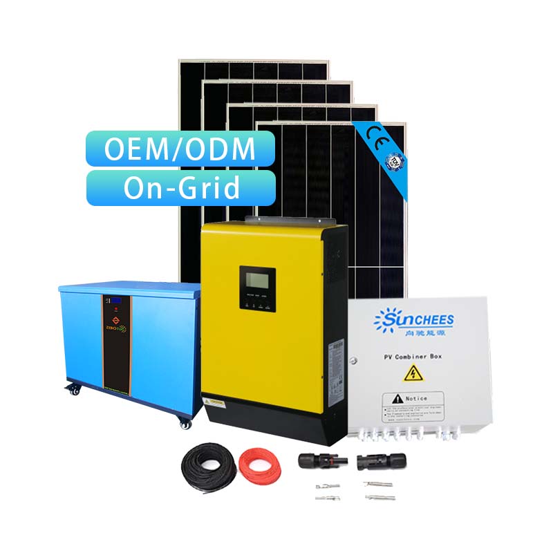 10KW Hybrid On Off Grid Generator House Solar Kit Commercial Solar Power System