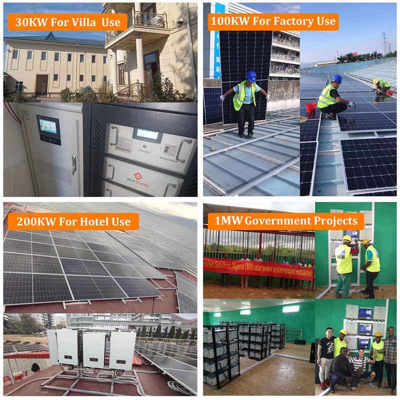 50kW 3-Phase Hybrid Commercial Solar Power System (114.7kWh LiFePO4 Battery, 360V 50KW On/Off-Grid Inverter) – Ideal for Factories, Schools, Villas & Large Homes