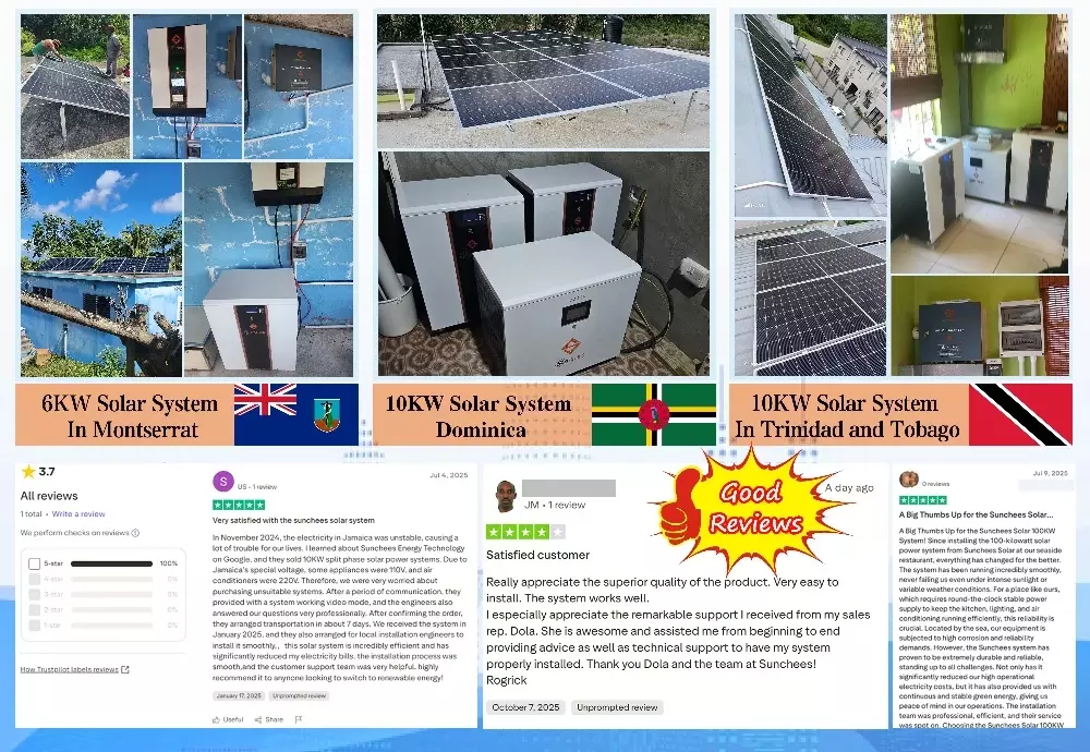 Sunchees Caribbean customer case display and praise