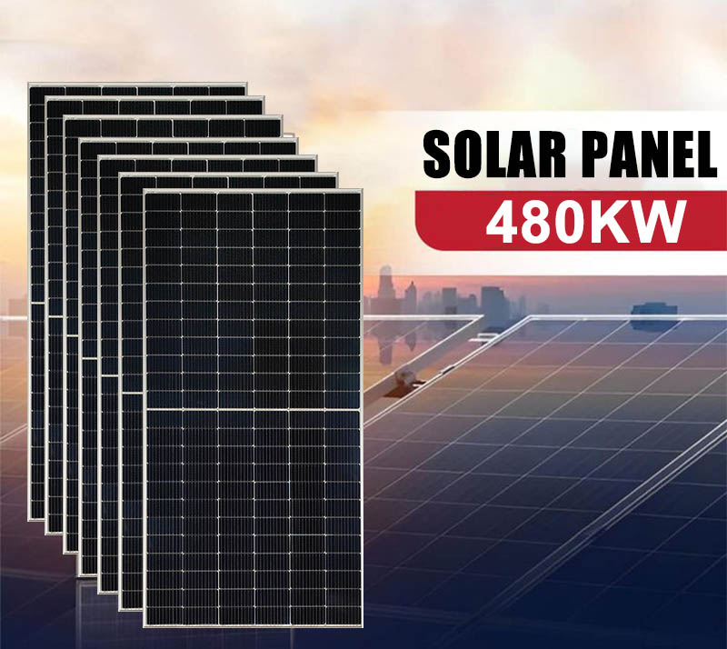 480kW Solar Panel Array | 600W × 800 Monocrystalline Solar Panels for Commercial Solar Projects