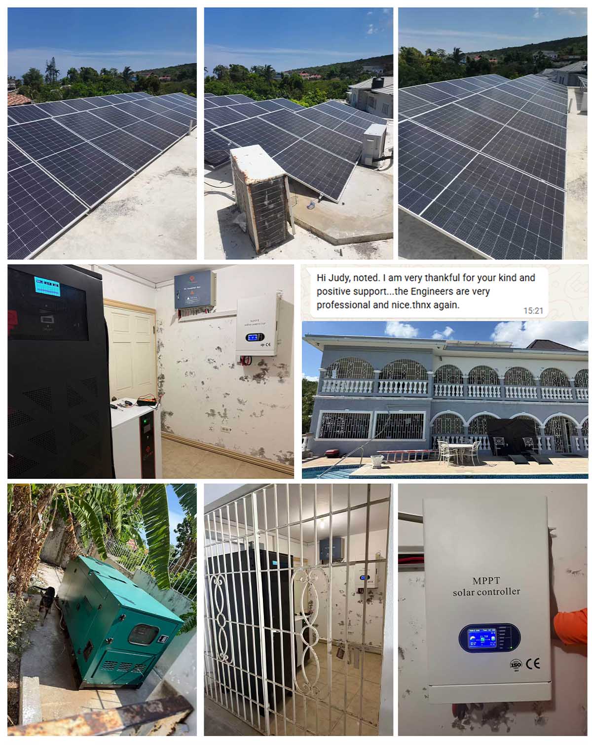 Solar, Batteries and Generator Power for a Montego Bay Villa