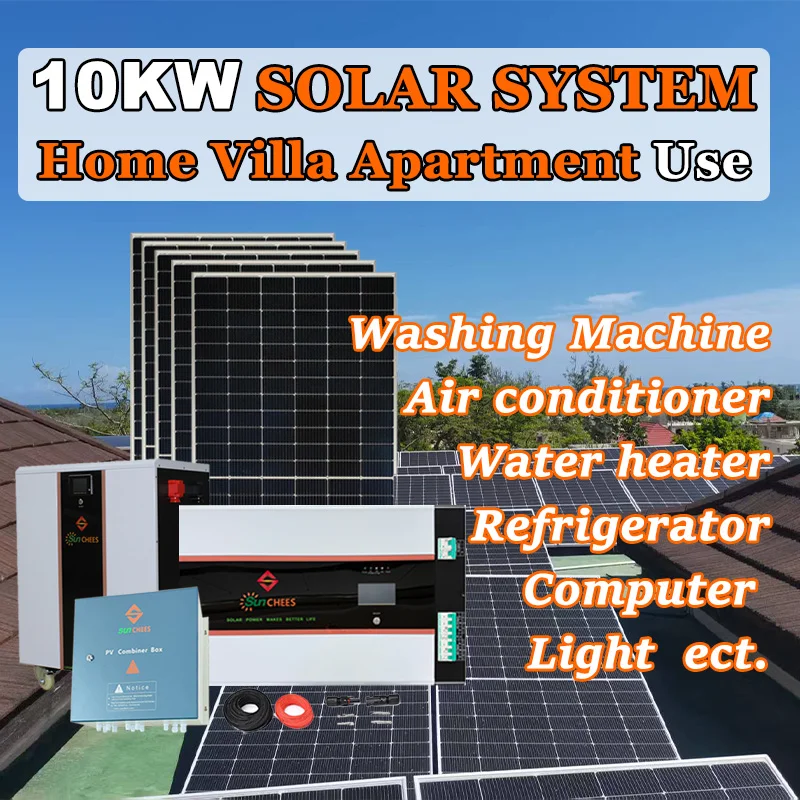 10KW Home Solar Power System Best Off-Grid Solar Battery Storage For Caribbean Islands kit solar 10kw​